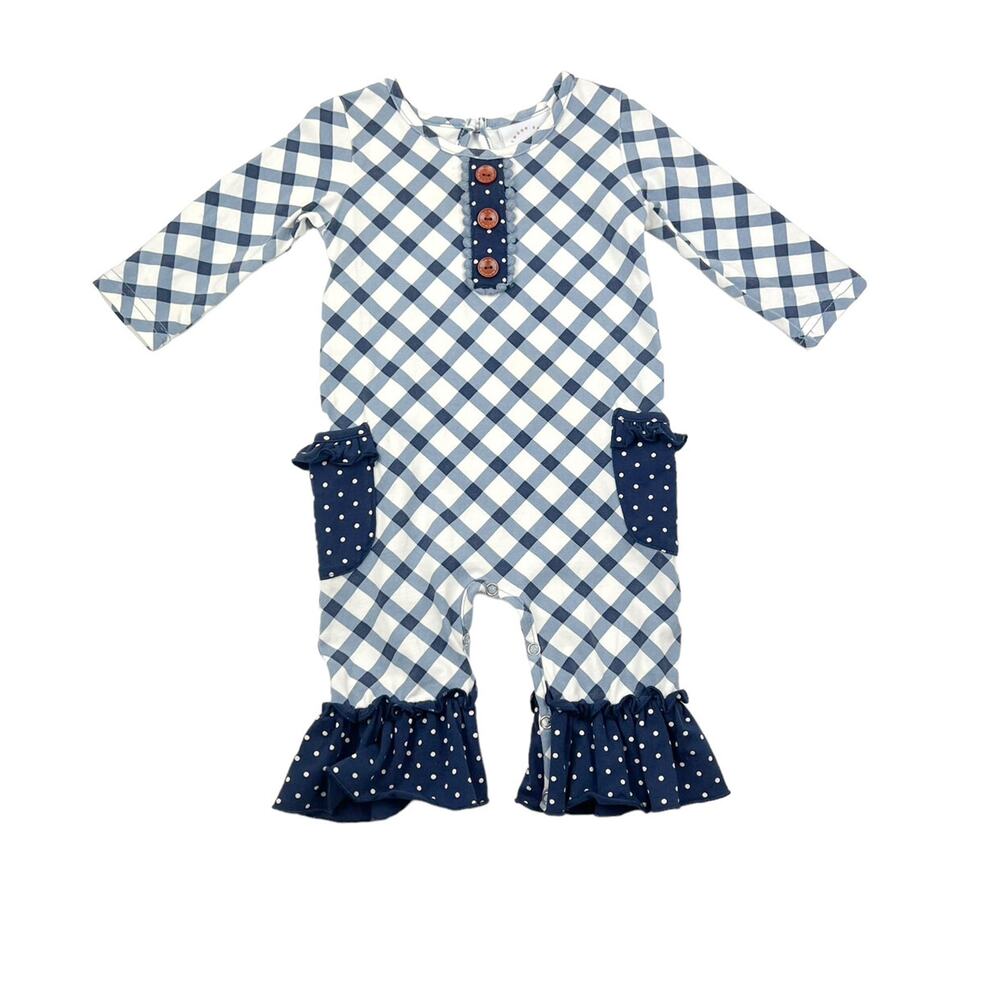 Swoon Baby Blue Nantucket Romper